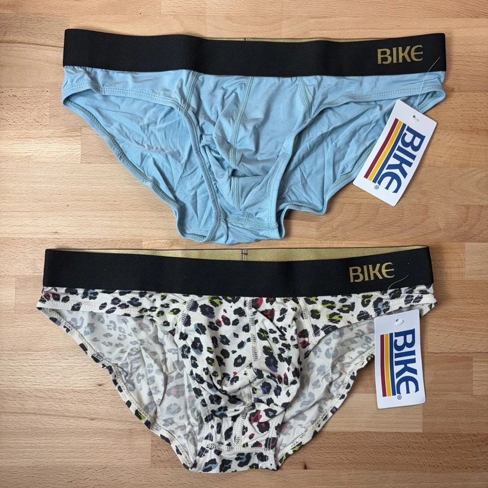 Bike Active Brief Men's Large Blue Animal Print Underwear New